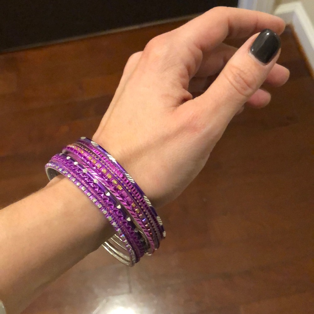 Purple bengal bracelets